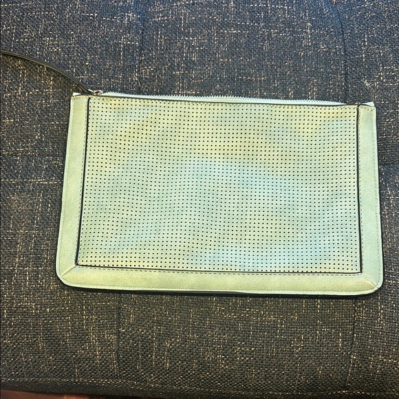 Perforated Mint Green Clutch - Picture 4 of 5